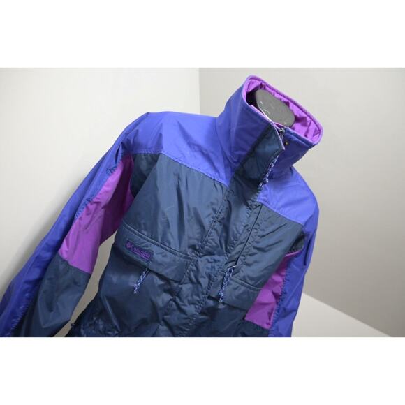 VTG 90's Columbia Gizzmo Jacket OverCoat Ski Winter Nylon Womens Size Large - Picture 4 of 8
